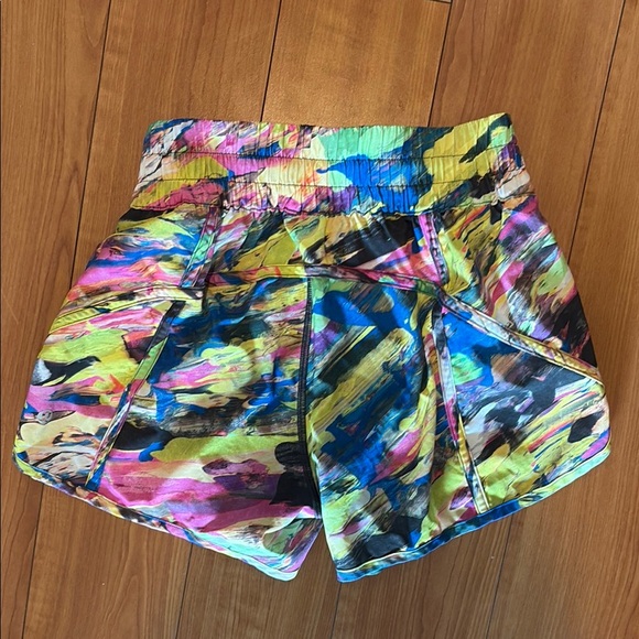 lululemon athletica Pink and Yellow Athletic Shorts - Picture 3 of 3